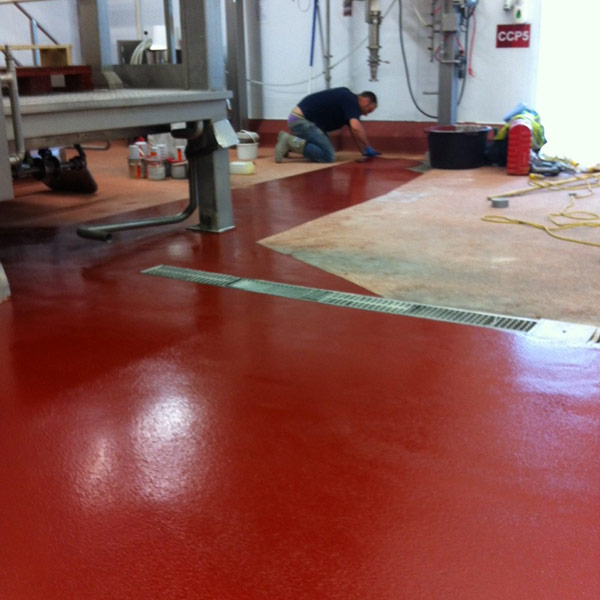Repairing the sections that need to be using polyurethane resin screed