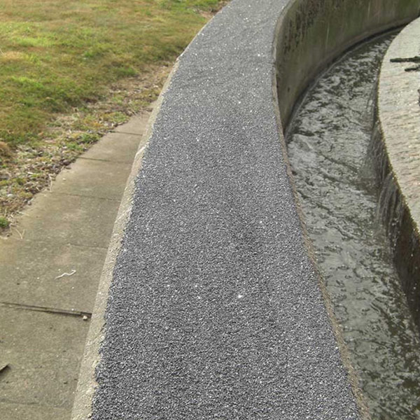 concrete walkway around a sewage tank