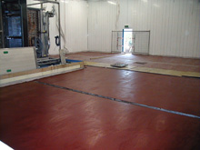 MSC installed bespoke stainless steel drains in the floor.